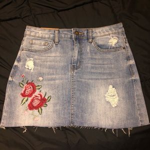 Light Washed Rose Mini Skirt